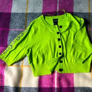 TORRID Beetlejuice Cardigan - Neon Green - Size 1 - XL
